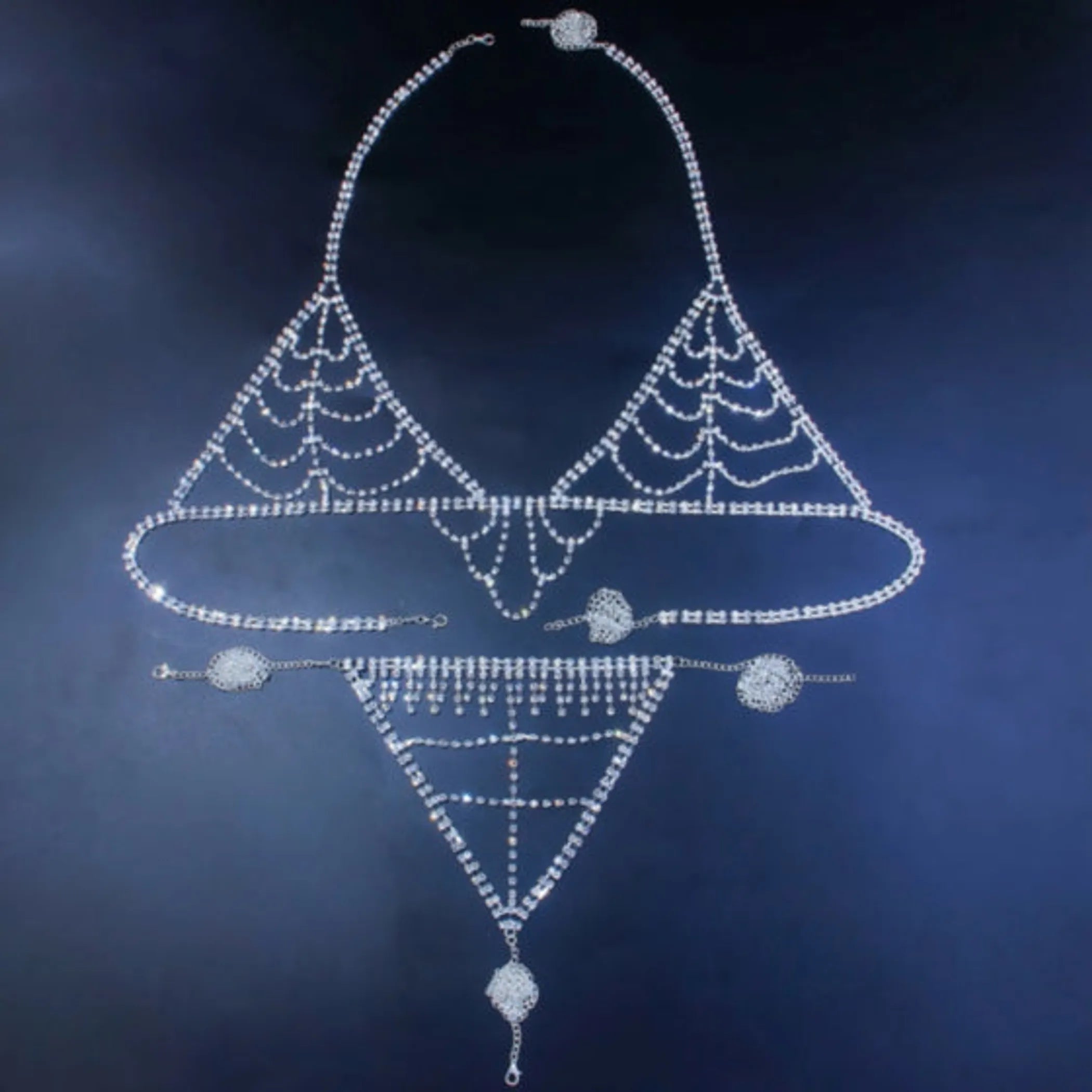 La Belle Fantastique Sexy Brilliant Body Chain (2 Piece Set)