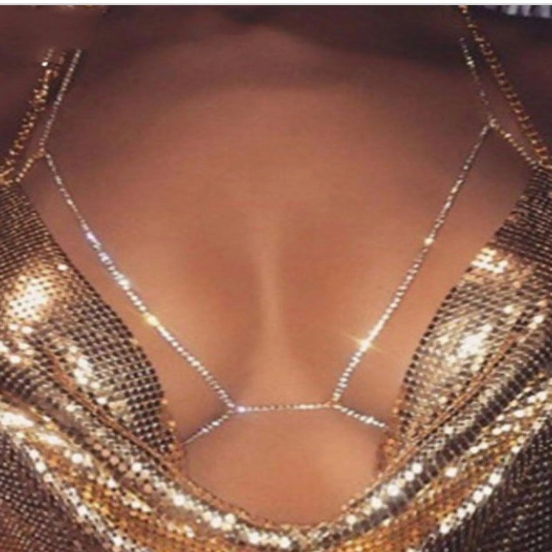 La Belle Fantastique Fashion Rhinestone Bra Chain