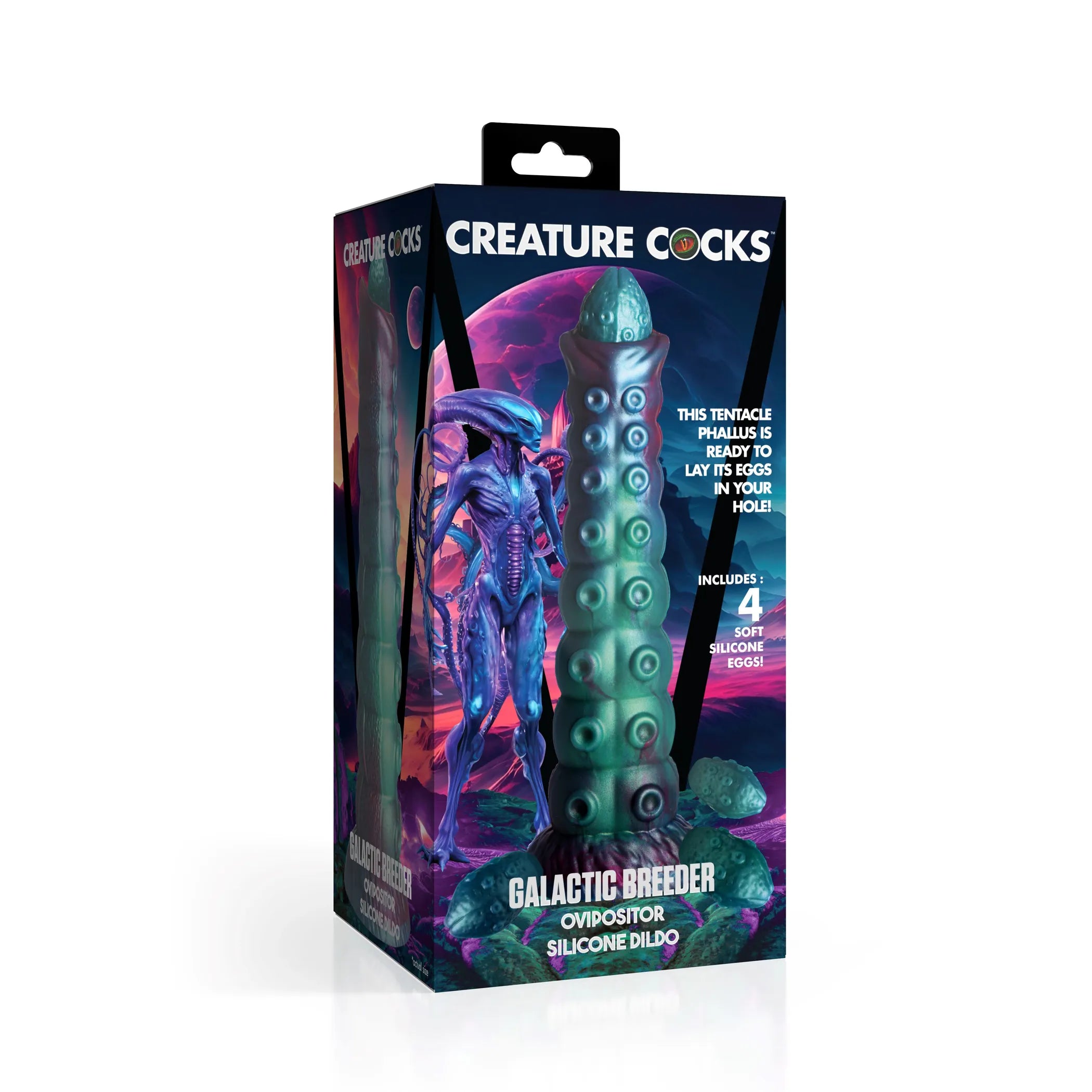 CREATURE COCKS GALACTIC BREEDER OVIPOSITOR SILICONE DILDO