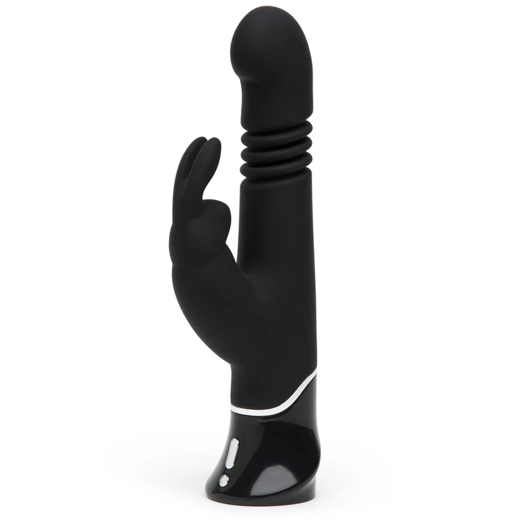 Fifty Shades Of Grey – Greedy Girl Luxury thrusting vibrating rabbit
* Curved G-Spot shaft. clitoral ears. Whisper quiet for discreet play. Size: 9" total | 4.5" insertable | 2" base. Vyxins.com