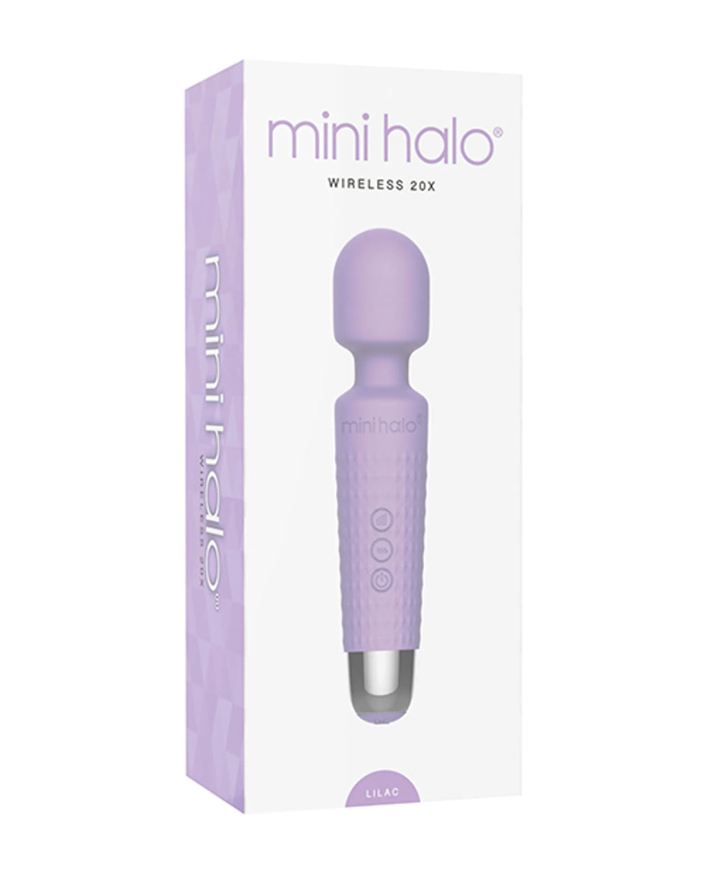 Shibari Mini Halo Wand – LILAC. Rechargeable (USB cord with optional plug-in included) 20 vibration patterns.
8 speed strengths. Bendable neck for targeted massage. Vyxins.com