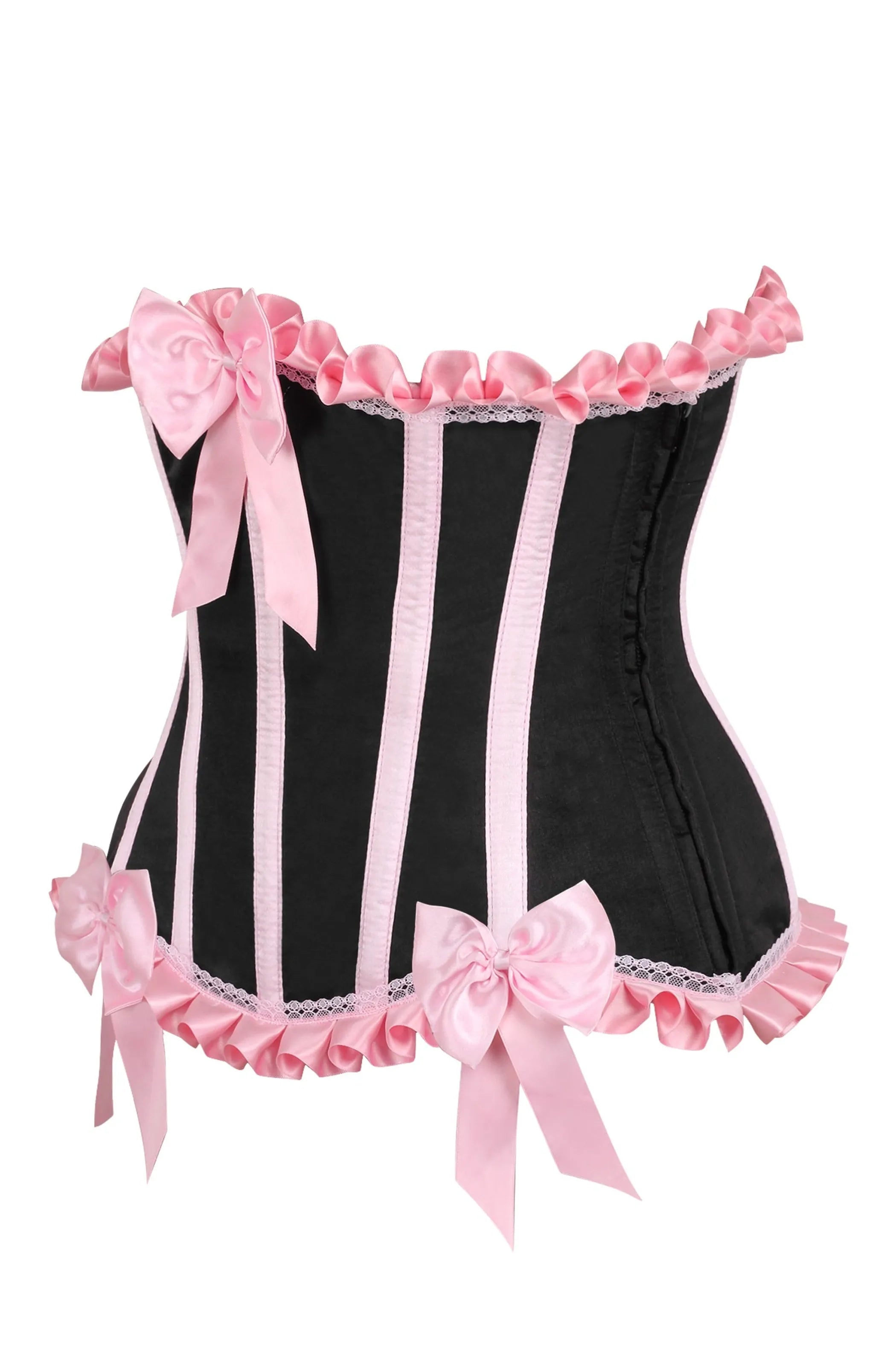 Under bust corset made of premium satin fabric
Hidden side zipper closure
Spiral Steel boning throughout
Flat steel boning in the back
Lace-Up Back for cinching
Dry Clean Only
Vyxins.com