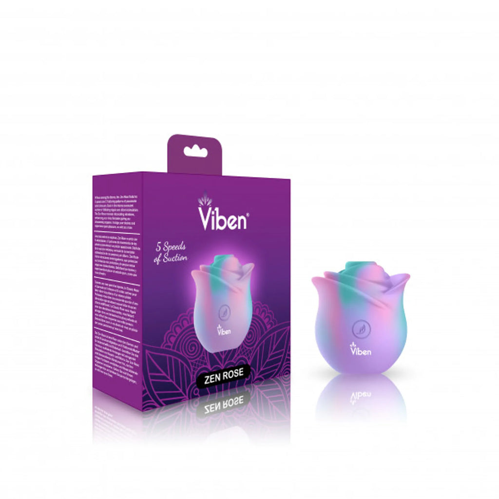 Zen Rose Unicorn – Handheld Rose Stimulator. Functions: 10 total. Water-resistant. Use: Solo or couples. Vyxins.com 